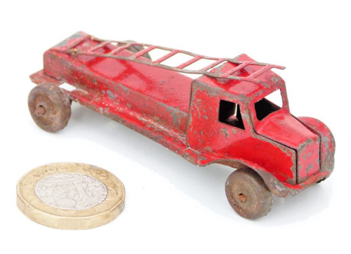 Rare red penny toy tin - penny,