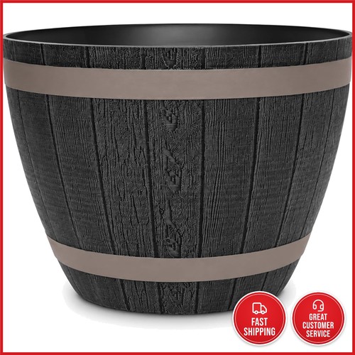 Rustic dark grey - half, barrel