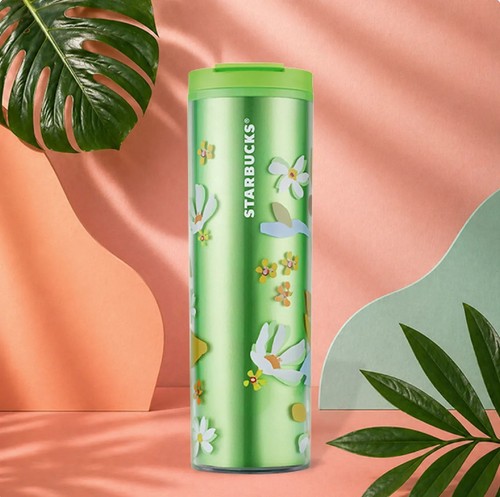 New starbucks floral green - new!!,