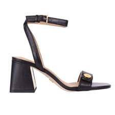 BNIB Ted Baker Milliiy Block Heel Coin Detail Sandals Black Sz: 5, 7 RRP:£120.00