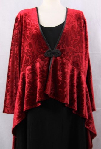 Vintage red velvet drape front - vintage,