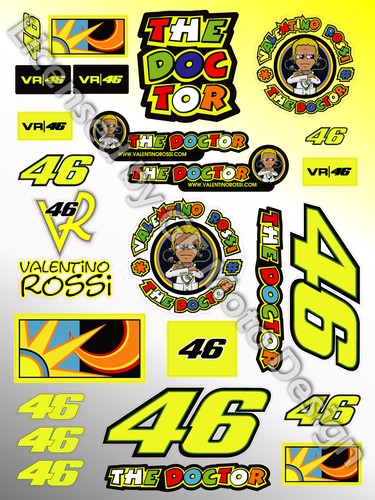 Vale rossi the doctor decals - rossi,