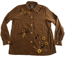 Indigo Moon Womens Blouse Sz