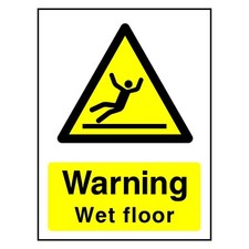 Warning Wet Floor Sign or