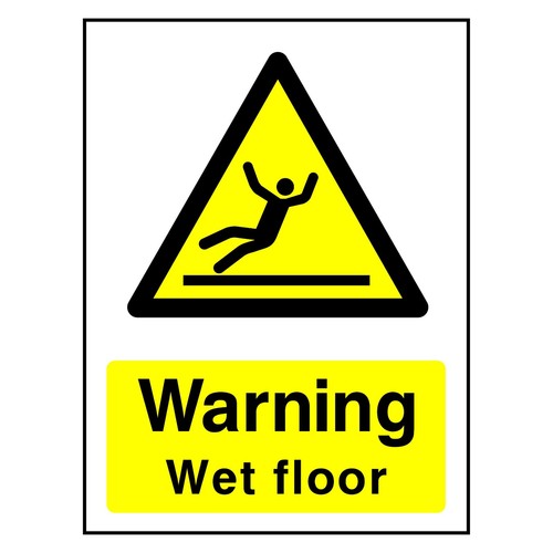 Warning wet floor sign - warning,