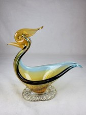 Murano Style Duck Bird Art