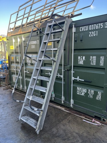 Aluminium stairs container - aluminium,