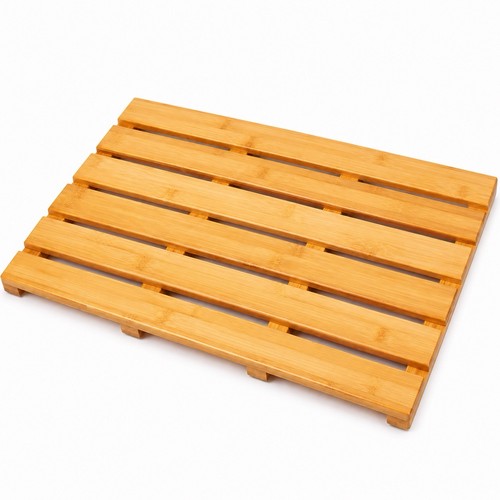 Natural bamboo bath - natural, mat