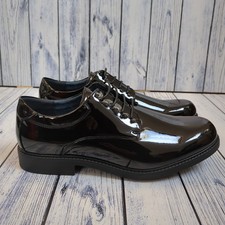 Bruno Marc Downing 02 Faux Leather Oxford Dress Shoes Black Patent UK 12