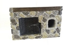 Fieldstone walk fireplace - fieldstone, walk-in