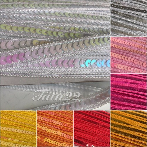 Sequin braid trim ribbon 13mm - sequin,