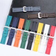 Premium Silicone Rubber Watch Band Straps Mens Waterproof 22 24 26mm For Panerai