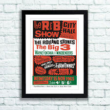 Rolling Stones Reproduction Concert Poster Sheffield 1963 UK UNFRAMED