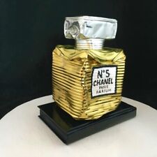 Crushed Chanel No5 Mini Gold Original Sculpture by Artist Norman Gekko