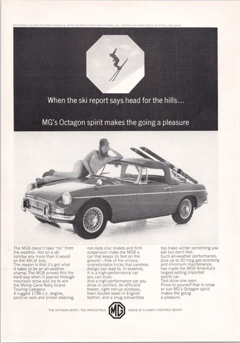 Mgb vintage print - ad, 1966