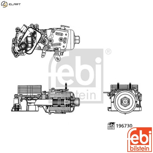 Housing oil filter - housing, for