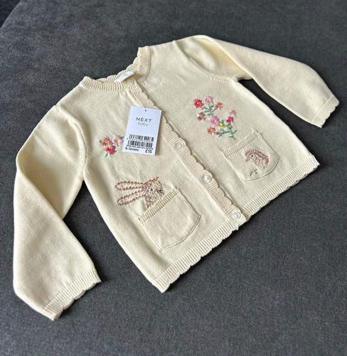 Next girls cream knit cotton - knit,