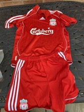 Liverpool 2004/6 Vintage Adidas Kids Home Shirt & Shorts Set 11-12 Years