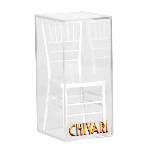 White unpainted mini chiavari - unpainted,