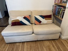 2 Seater Sofa Cream Fabric +