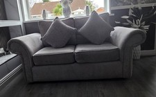 Grey Two-Seater Sofa with