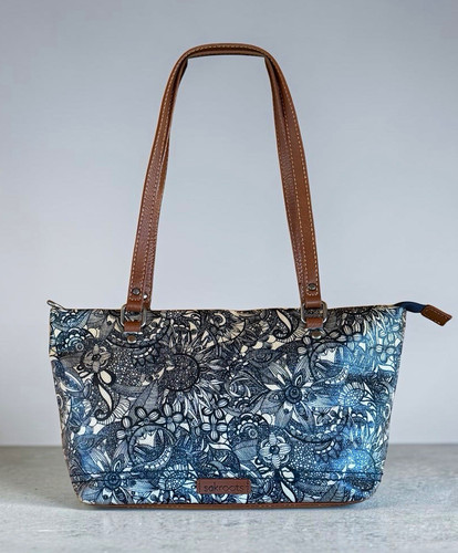 Sakroots blue floral shoulder - blue,