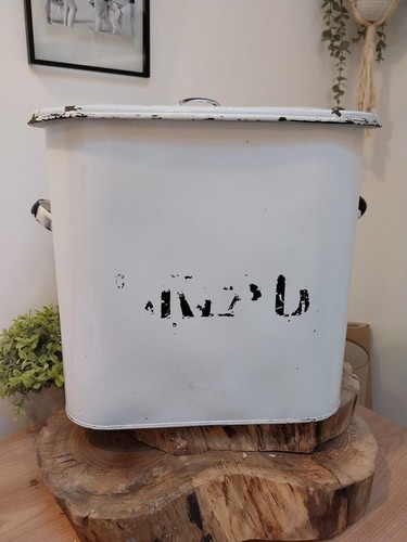 English vintage enamel bread - vintage,