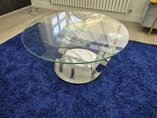 Swivel Glass Top Coffee Table