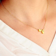 Silver Gold Love Heart Initial