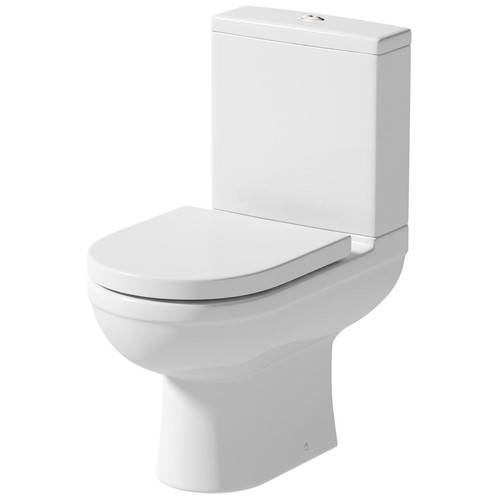 Bathroom close coupled toilet - close,