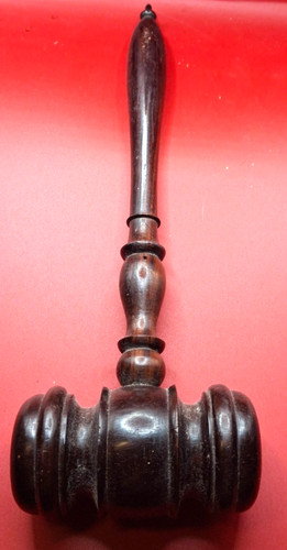 Vintage wood gavel - gavel, 9.5