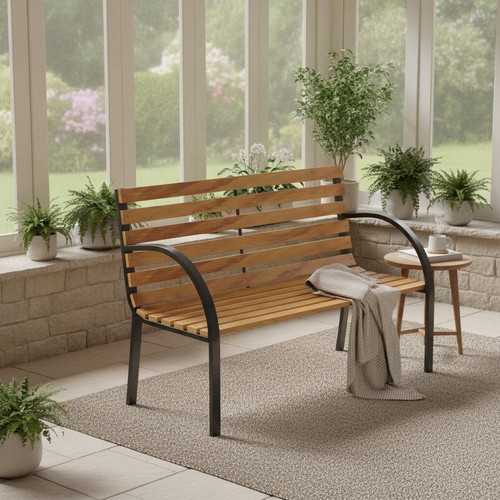 Wooden garden bench seater - wooden,