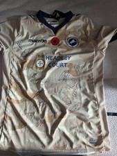 2014 Millwall Commemorative Shirt For Armed Forces. 1500 Made And Signed By Team