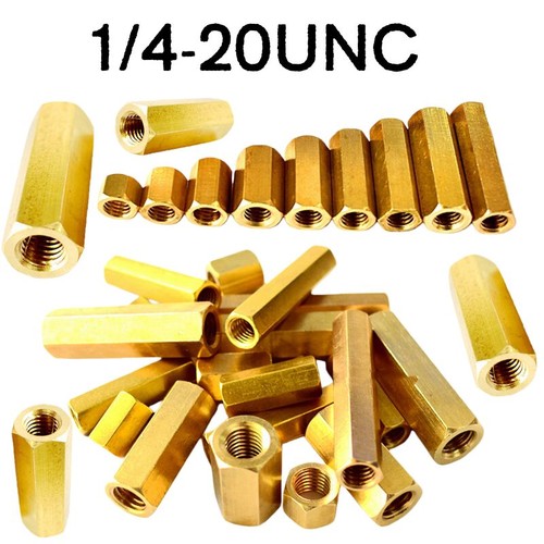 20unc brass hex threaded - 1/4-20unc,