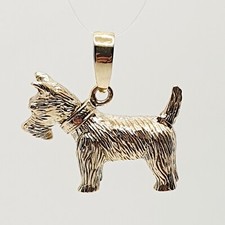 9ct 3D Scottie Dog Scottish