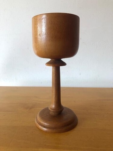 Vintage turned wooden long - turned,,