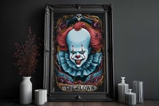 IT horror print  , Gothic Print , Gothic clown Print , Halloween Picture
