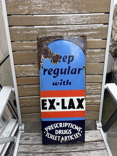 1930s 1950s lax porcelain - ex-lax,
