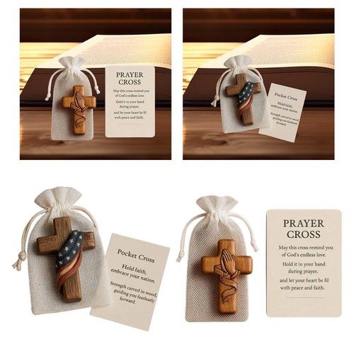 Small handheld wooden cross - small,