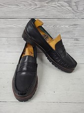 Moshulu Black Leather Slip On Loafer Shoes.Size 6.5. Workwear PBF2006023