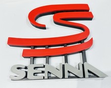 Decorative Ayrton Senna Self Standing Logo  Room Sign  Display Stand