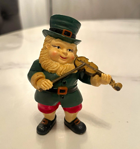 Hand painted resin leprechaun - hand,
