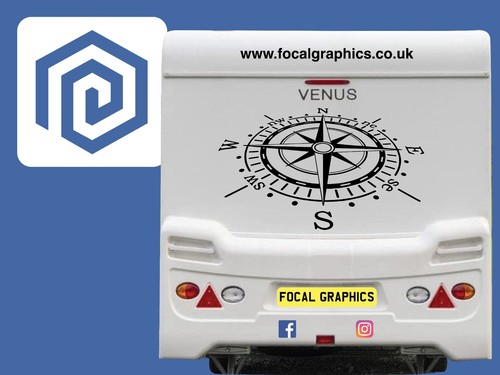 Large compass vinyl decal for - compass,