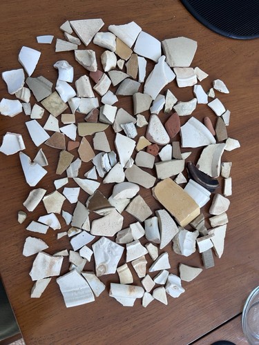Sea pottery large - pieces, white