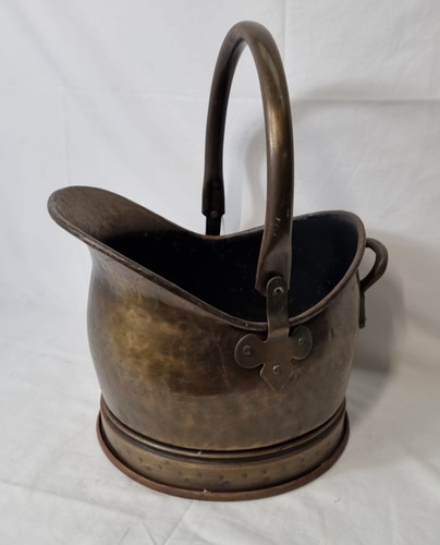 Vintage coal skuttle metal - vintage,