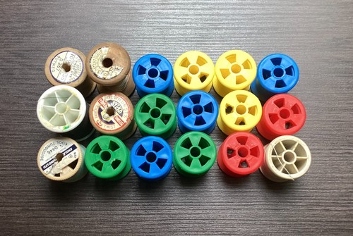 Mixed cotton reels plastic - reels, 15