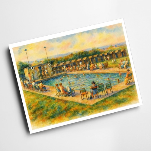 Print swimming pool - print,