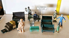 TRAIN FIGURES BENCHES & SIGN