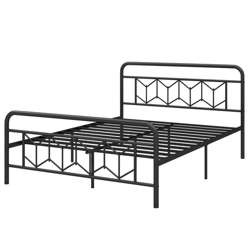 Queen size metal bed - metal, frame