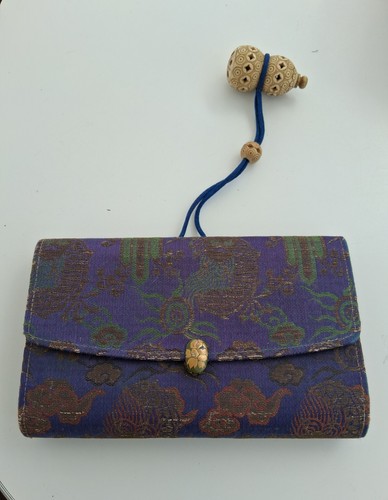 Antique japanese silk purse - antique,